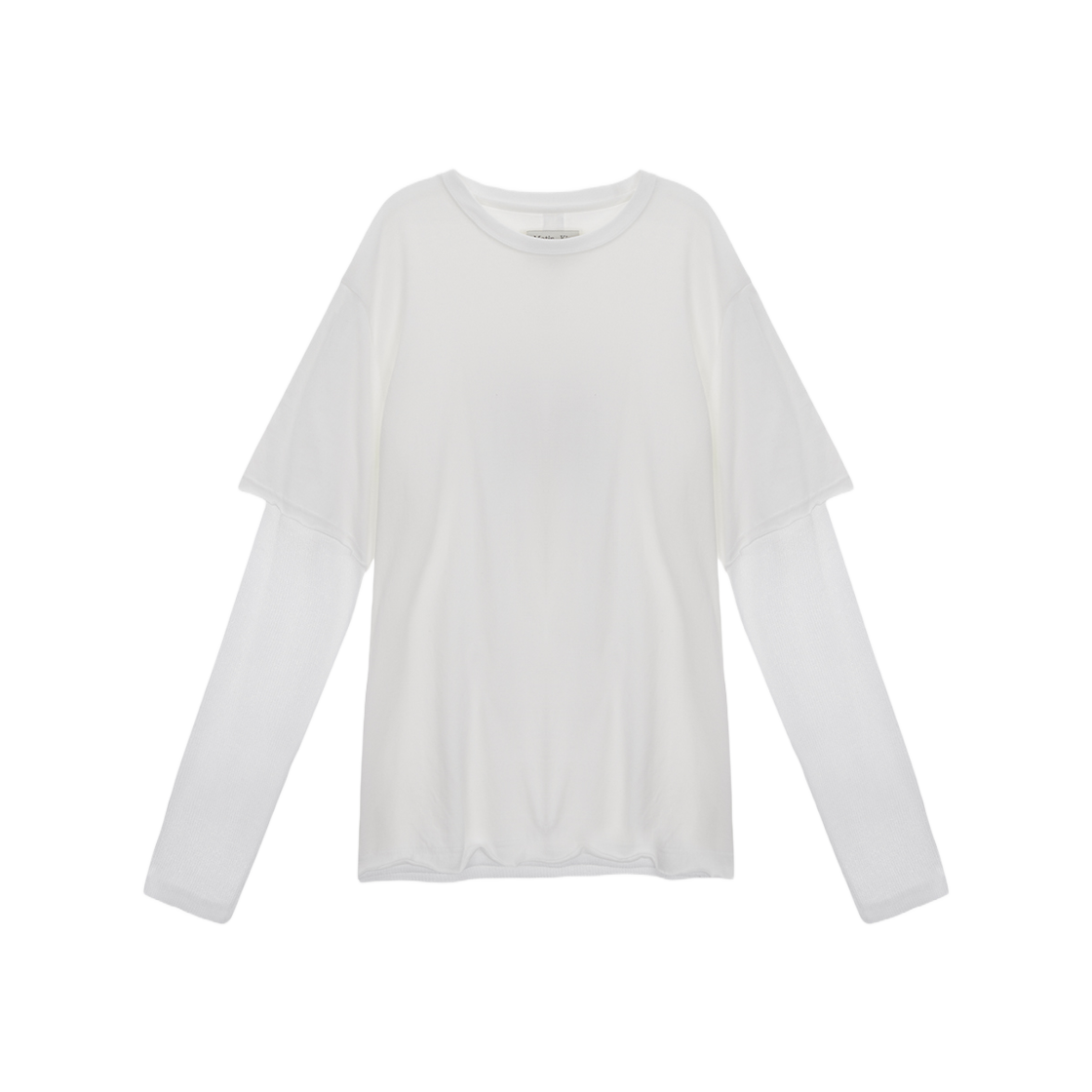 Tシャツ・カットソー [MATINKIM]layered long sleeve top for men in white Matin Kim Layered Long Sleeve Top White | eBay