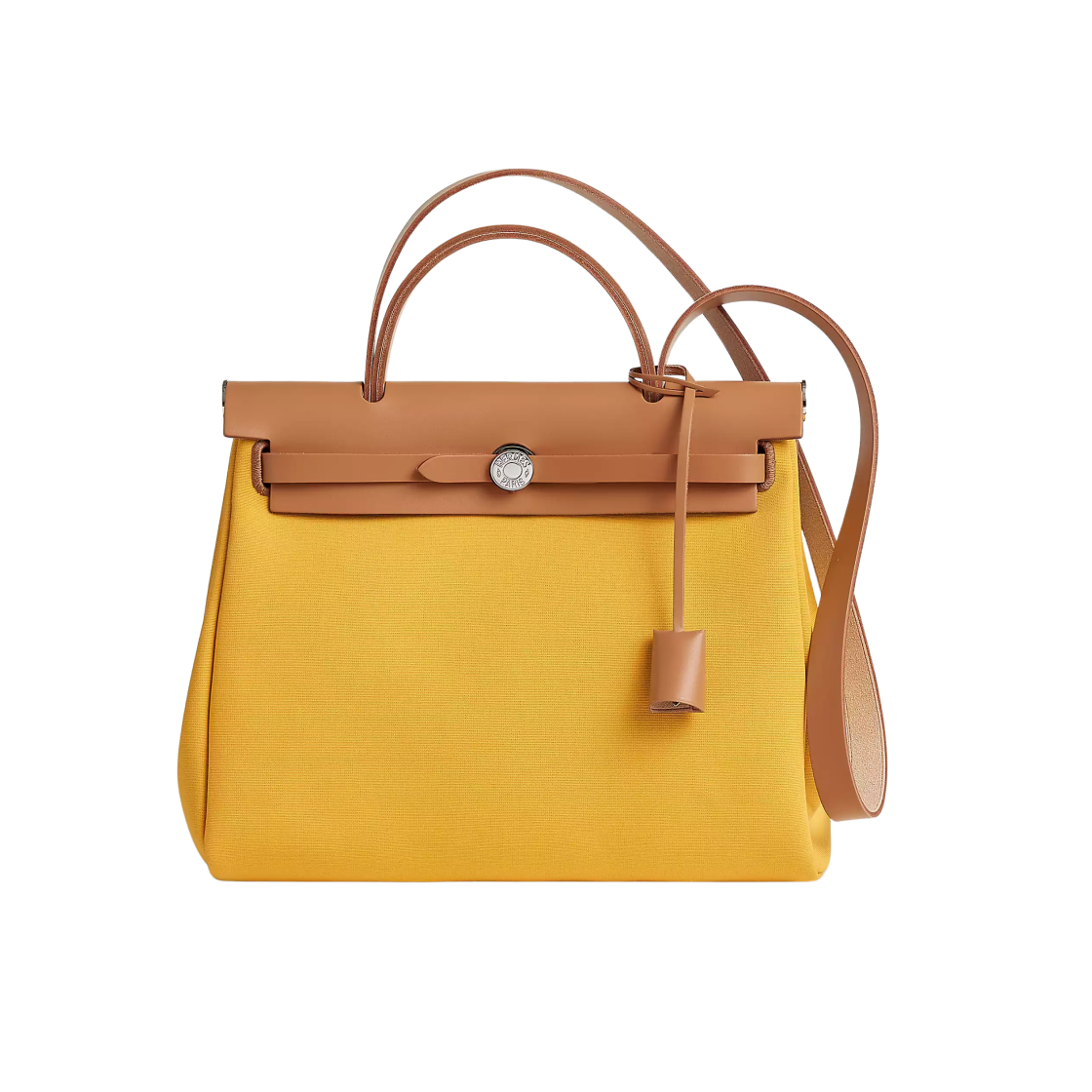Hermes Herbag Zip 31 Bag Retourne Canvas & Palladium Soleil