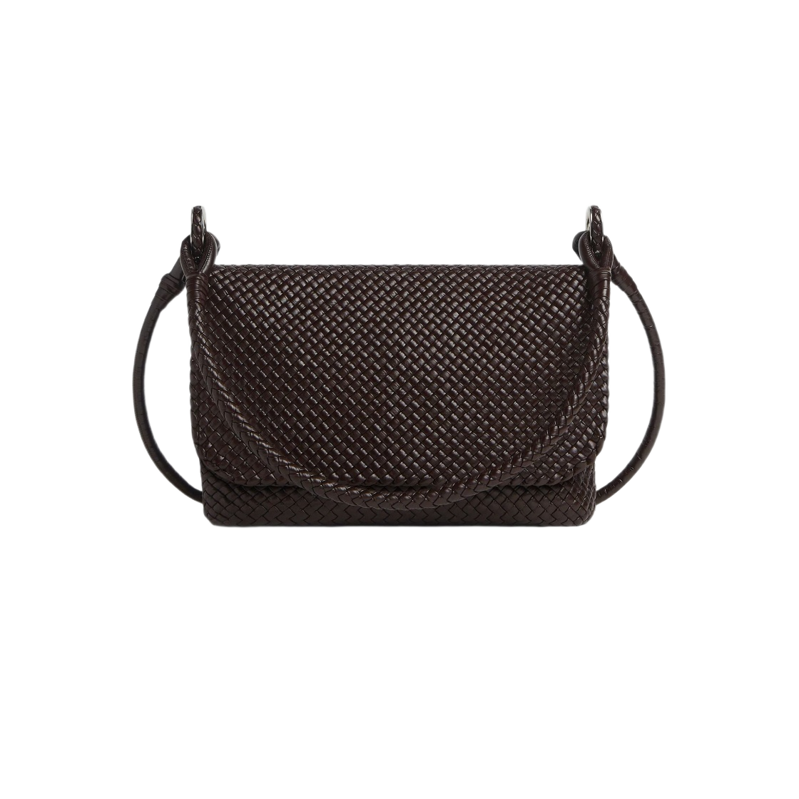ショルダーバッグ BOTTEGA VENETA   Swing Messenger Bag in Woven Leather Bottega Veneta Intreccio Swing Messenger Bag Pondant | eBay