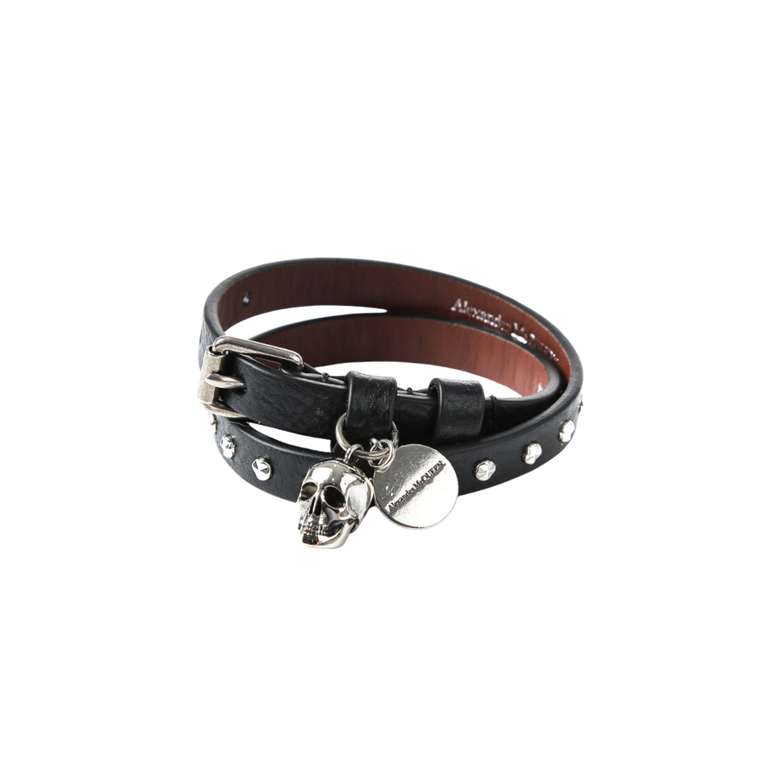【送料&関税込】Alexander McQueen Skull Double Wrap Bracelet ALEXANDER MCQUEEN DOUBLE WRAP LEATHER BRACELET WT SKULL | eBay