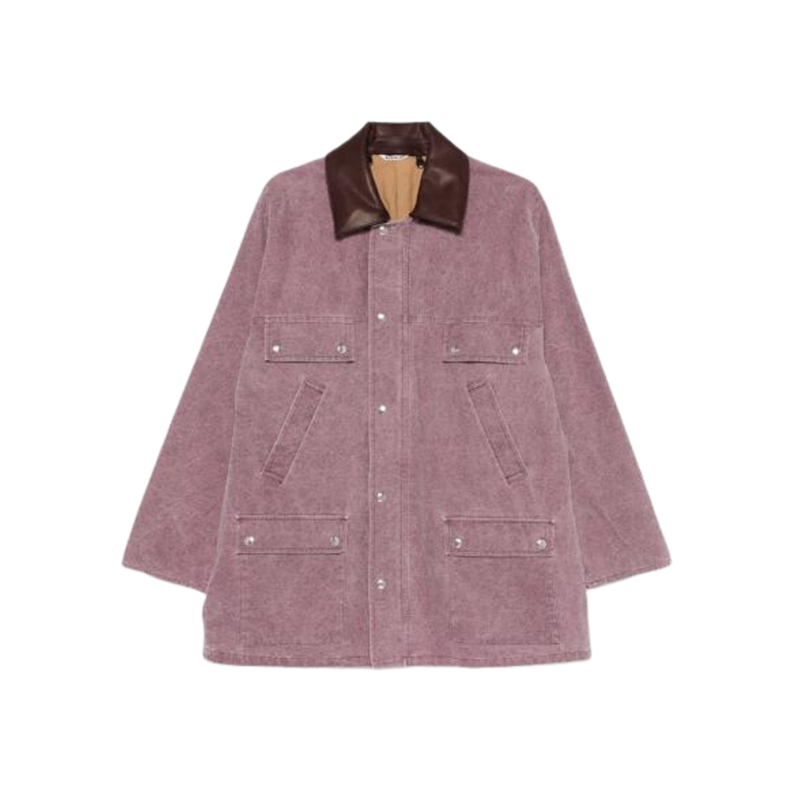 Auralee Washed Organic Canvas Hunting Blouson Jacket Purple