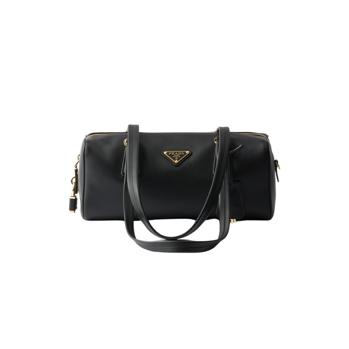 Prada Medium Leather Top-Handle Bag with Padlock Black | eBay