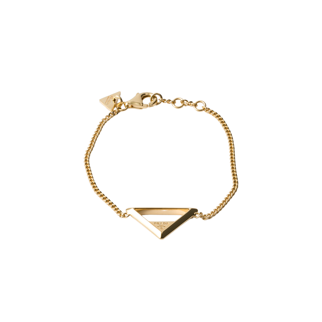 【希少】PRADA ロゴ刻印 真鍮 メタル ブレスレット ゴールド ゴールド（金色）系 PRADA(プラダ) ブレスレット(レディース