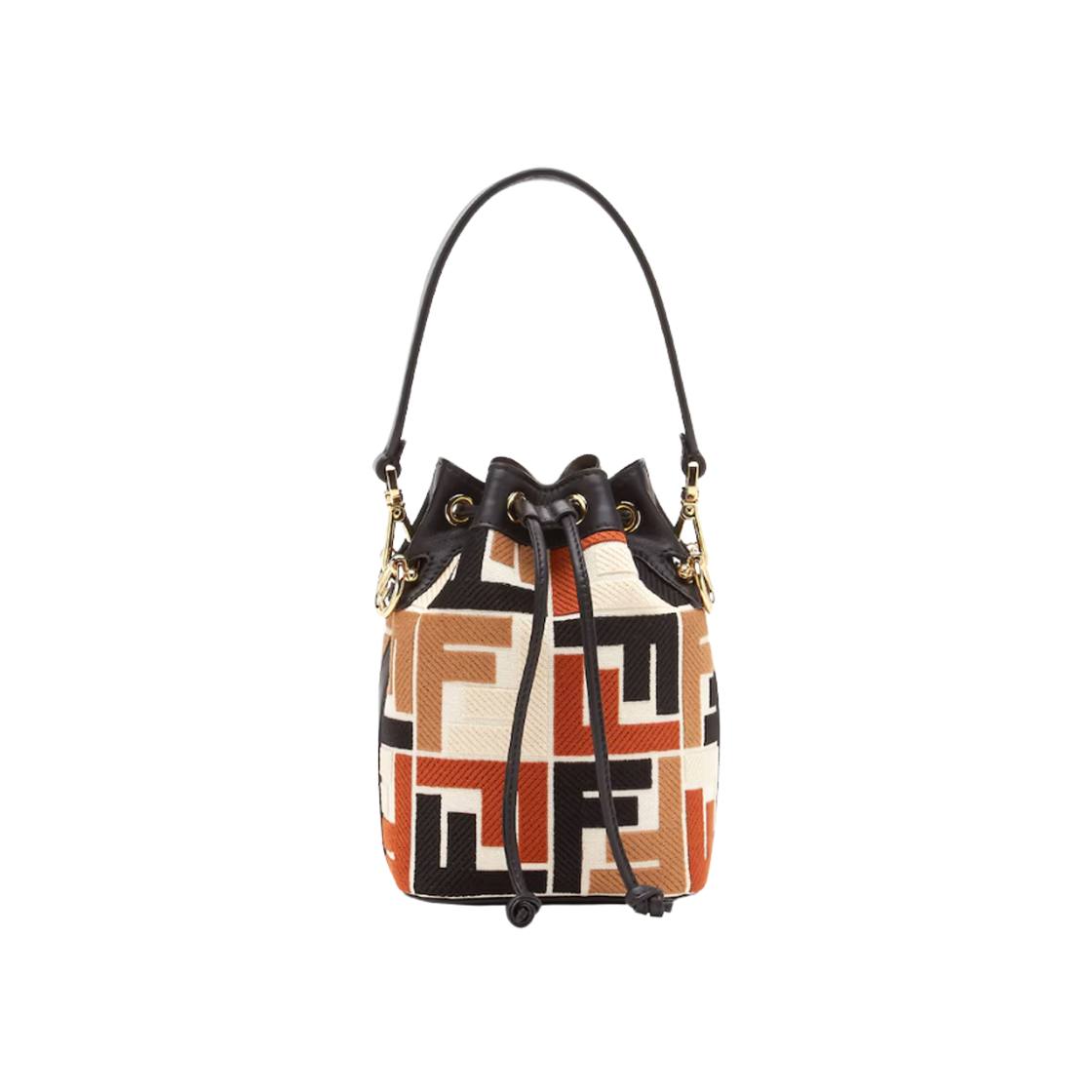 ハンドバッグ FENDI MON TRESOR MINI CANVAS BAG WITH FF EMBROIDERY Mon Tresor Fabric Multicolour | Fendi