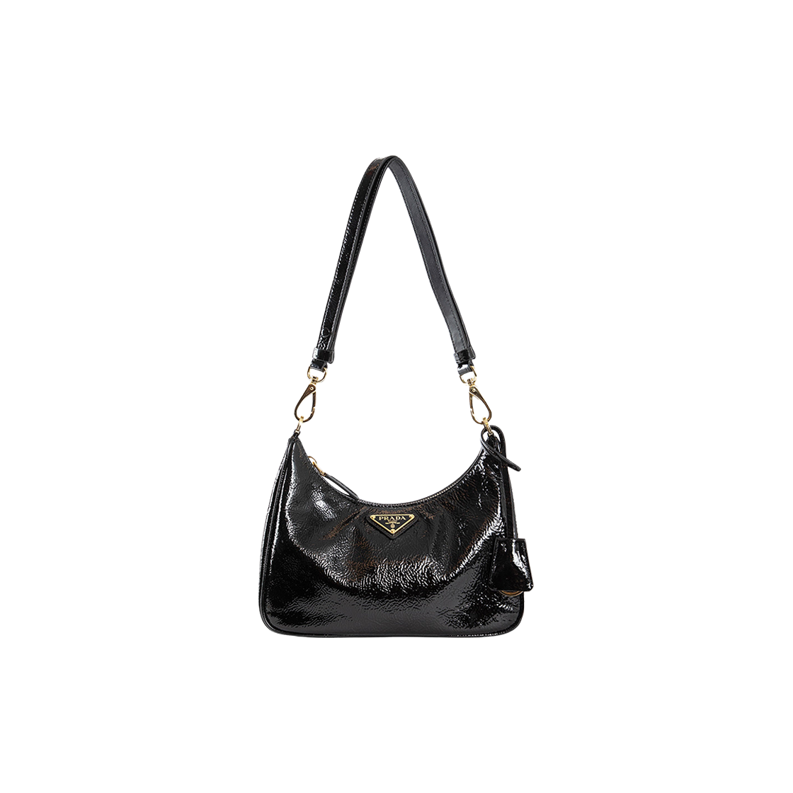 Prada Re-Edition Naplak Patent Leather Mini Bag Black | eBay