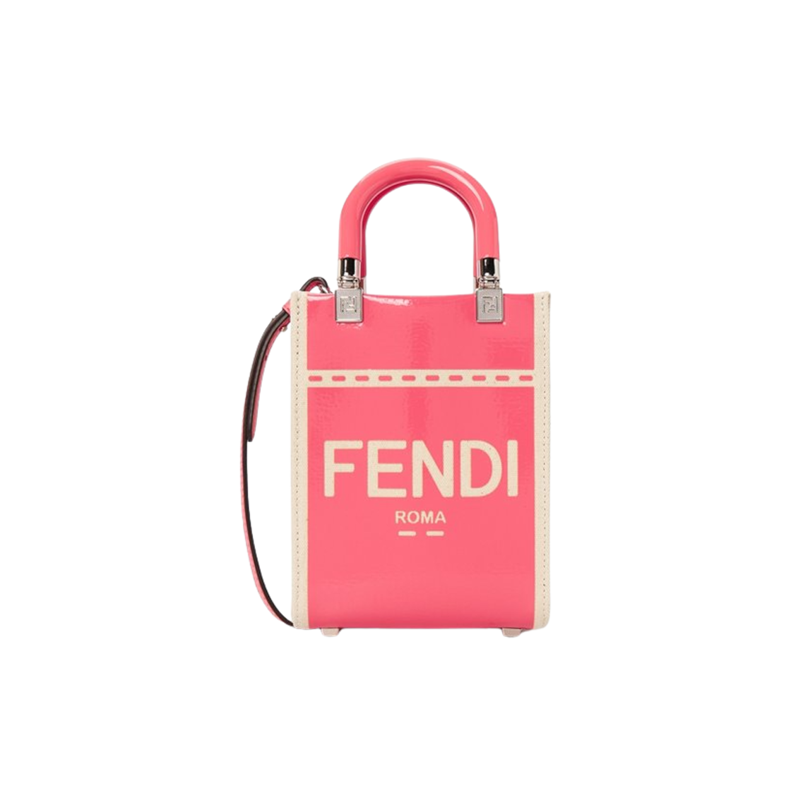 Patent Leather×Canvas ☆FENDI☆ Mini SUNSHINE 2wayバッグ♪ Fendi Mini Sunshine Patent Leather Canvas Shopper Pink | eBay