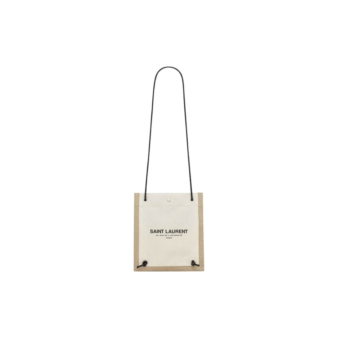 Saint Laurent Canvas Universite Flat Crossbody Bag Black